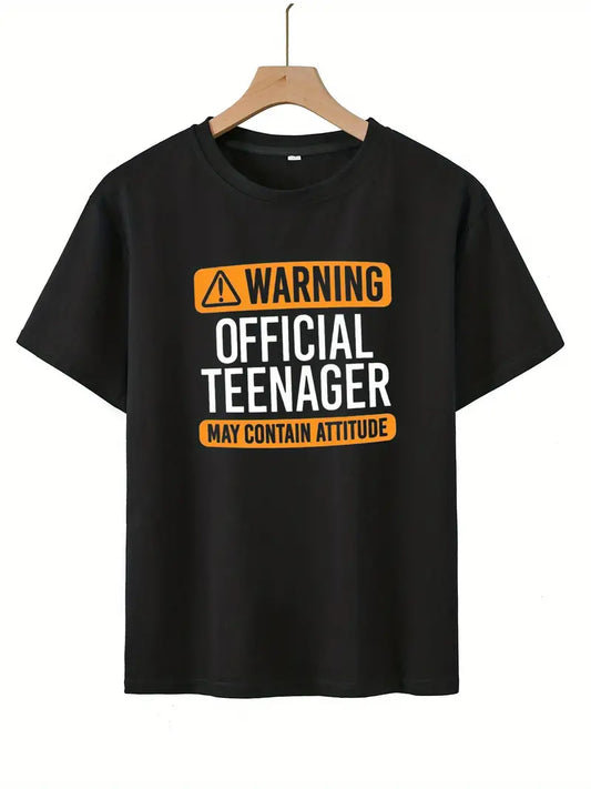 Official Teenager Print T-Shirt Unisex (Black)