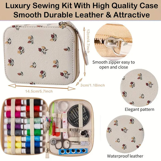 Sewing Kit with elegant floral design.